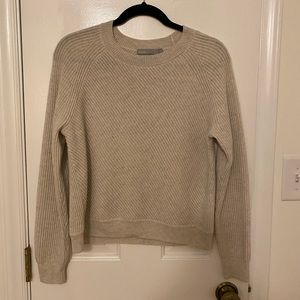 VINCE Chunky Knit ribbed sweater oatmeal cream sweater XS